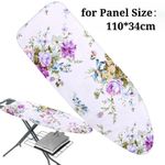 New Modern Ironing Board Cover 100% Cotton Easy Fit Pad Thick Foam Back Luxury