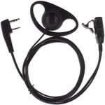 2-pin Walkie Talkie Earpiece Headset D Shape for Baofeng for Kenwood Radio