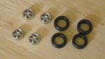 1/43rd scale 5 spoke alloy  wheels by K&R Replicas for cars with 16" wheel