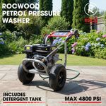 Petrol Pressure Washer RocwooD RS820 Max 4800PSI 4 Stroke Engine 9.5L/min 7HP