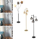 Tall LED Floor Lamp Reading Standing Lamp LED Living Room Lamps 3-Head Lights