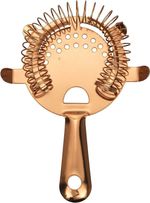 Arcata, 4-Prong Bar Strainer, 6 1/8"L x 4 1/2"W, S/S, Copper Finish