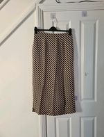 Hush Women's Reema Maxi Skirt Black/Cream Diagonal Stripe UK12 New with Tags
