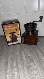 Vintage Coffee Grinder Manual Styled Wood Made In Taiwan