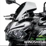 Motorcycle Black  Windscreen Windshield Screen - Kawasaki Z900 Z650 2020-2024