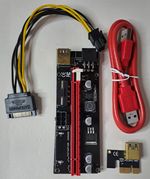 GPU Riser Card For Crypto Mining Rig PCIE Express x1 to x16 VER009s Powered, USB