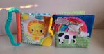 Baby Cloth Sensory Fabric Books x 2  Brightstarts + ELC
