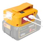 Power Source USB Type C Battery Adapter LED Phone Charger for Dewalt 18v Battery
