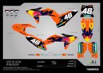 KTM MX Graphics Kit Motocross Graphics SX SXF EXC EXCF 125-500 FACTORY ORANGE