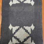 Vintage Ikat Cotton Kasuri Fabric Geometric Indigo 34x140cm Reuse Ready
