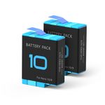 2 PACK Batteries For GoPro Hero 9 Hero10 Black AHDBT-901 ADDBD-001 Hero 9/10