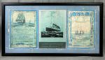Vintage RMS Lusitania Launch Invitation, Captain William Burns, Framed