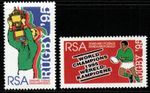 SOUTH AFRICA 1995 SG880-81 SOUTH AFRICA'S VICTORY IN RUGBY WORLD CUP  -  MNH