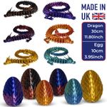 3D Printed Dragon Large Crystal Egg Full Articulated Surprise Fidget Gift
