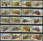 Isle of Man 1988 Manx Railways and Tramways trains set of 20 SG 365-380 MNH mint