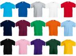 Kids Plain T-shirt  Children Boys Girls Cotton Tee T-Shirt Fruit of Loom school 