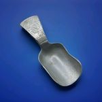 Antique Pewter Tea Caddy Spoon Engraved Handle
