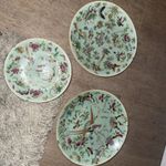 3 Qing Dynasty Chinese Plates Beautiful Pattern