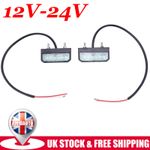 2x Waterproof Universal 6-LED License Number Plate Light Car Lorry Trailer Truck