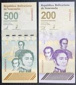 200 BOLIVARES  and 500 BOLIVARES  2023 /2024 VENEZUELA UNC
