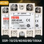 AC to AC Solid State Relay Module SSR-10/25/40/60/80/100AA  80-250VAC/24-380VAC
