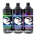 Reef Metabolics Calcium, Kh Buffer, Magnesium 1L Dosing Balling Marine Elements