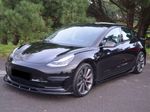 Tesla Model 3 Gloss Black Body Kit Front Lip Diffuser Side Skirt Spoiler 17-23