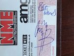 Concert ticket stub signed by Jimmy Page (Led Zeppelin)