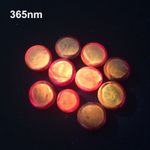 x10 Red cadmium glass pebbles – UV Reactive – Iridescent gold sheen - 15mm/0.6in
