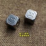 2 Pcs TC4 Titanium Alloy Dice Outdoor EDC Small Tool Gray Round Titanium Dice