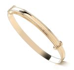 9ct Gold Expanding Baby Bangle Expandable- Gift Christening New Born- Gift Boxed