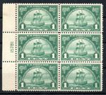US stamps- Scott # 614 plate # block of 6 (A95)