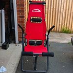 Backlounge Inversion Table Padded Metal Back Stretch Bench Red/Black