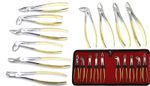 DENTAL TOOTH EXTRACTION FORCEPS FOR UPPER & LOWER MOLARS ORAL SURGERY PLIERS SET