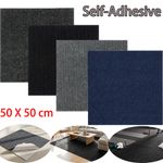 Durable Waterproof Self Adhesive Carpet Tiles 50x50cm Peel & Stick DIY Flooring