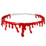 Halloween Blood Necklace Vampire Dark Dripping Blooddrop Choker Party Prop