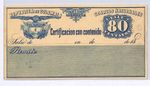 COLOMBIA Insured Letter CUBIERTA Postal Stationery 80c (1890) Unused EAGLE WX531