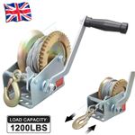 Manual Hand Winch1200lbs Boat Trailer Caravan 10m 33ft Cable Length Marine Pull