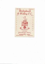 1956/57 Bexleyheath & Welling v Folkestone Town Kent League Football Programme