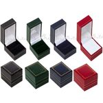 Leatherette Ring Box RED, GREEN, BLACK, BLUE , Gift boxes, display boxes