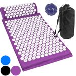 Acupressure Mat with Pillow & Ball Acupuncture Pin Massage Set Neck Pain Relief