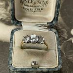 2Ct Round Cut D/VVS1 Diamond Vintage 3 Stone Engagement Ring 14K White Gold Over