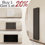 Anthracite Heat Flat Panel Radiator Vertical/Horizontal Traditional UK Style Rad