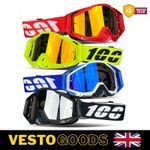 100% Strata 2.0 Goggles MX MTB Enduro Quad Anti Fog Wide View Race Ready UK