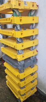 5pcs Heavy Duty Wheeled 600 x 400mm Dolly 250kg Warehouse Skate Dollies