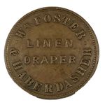 1835 NI Belfast farthing token William Foster linen draper haberdasher - W# 5430