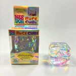 Needoh Nice Cube holographic ribbon confetti fidget toy