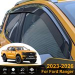 Wind Deflectors For Ford Ranger 2023-2026 Raptor Wildtrak Window Visor 4pc Set