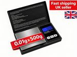 0.01G-500G DIGITAL WEIGHING SCALES POCKET GRAMS SMALL KITCHEN GOLD JEWELLERY
