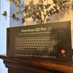 Keychron Q2 Pro Custom Mechanical Keyboard ISO UK Layout, Full Metal QMK Wireles